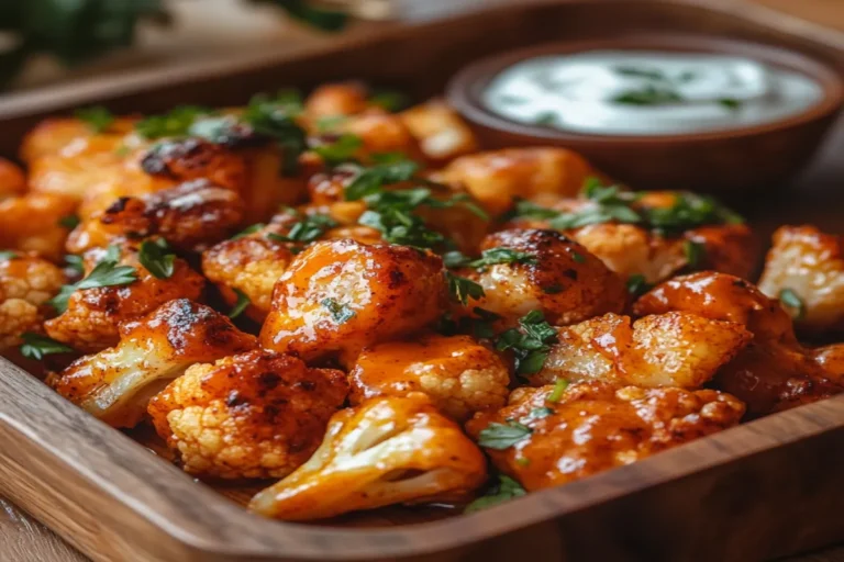 Buffalo Chicken Cauliflower Bites
