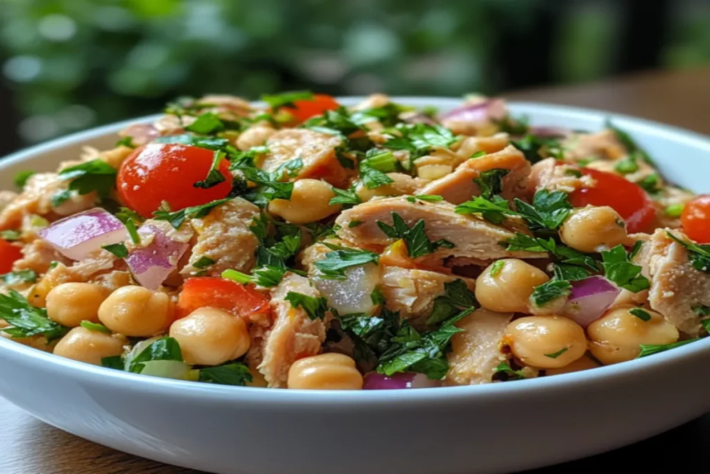 chickpea tuna salad for work lunch