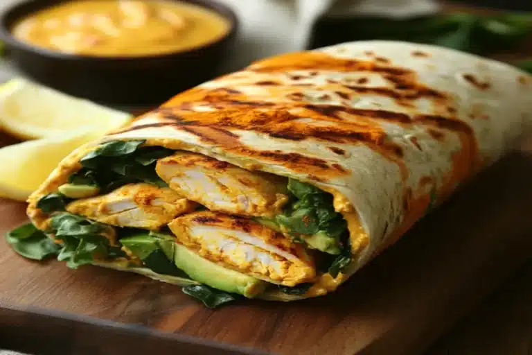 Turmeric Chicken Avocado Wraps